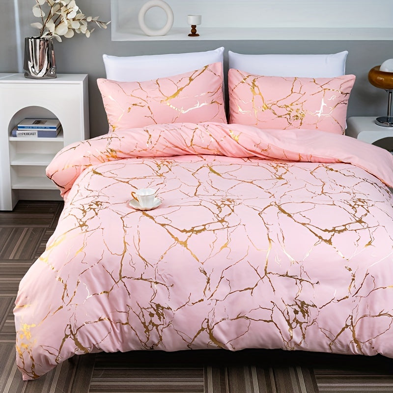 DreamScape Duvet Cover Set Soft Polyester-Cotton Blend Hotel Style Bedding All Sizes