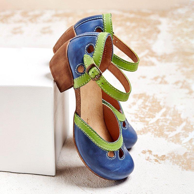 Harrow Charlotte women's orthopedic low heel sandals with comfortable flat design and supportive straps.
