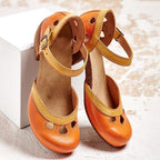 Harrow Charlotte women's orthopedic low heel flat sandals with supportive straps and cushioned insole, designed for comfort and style.