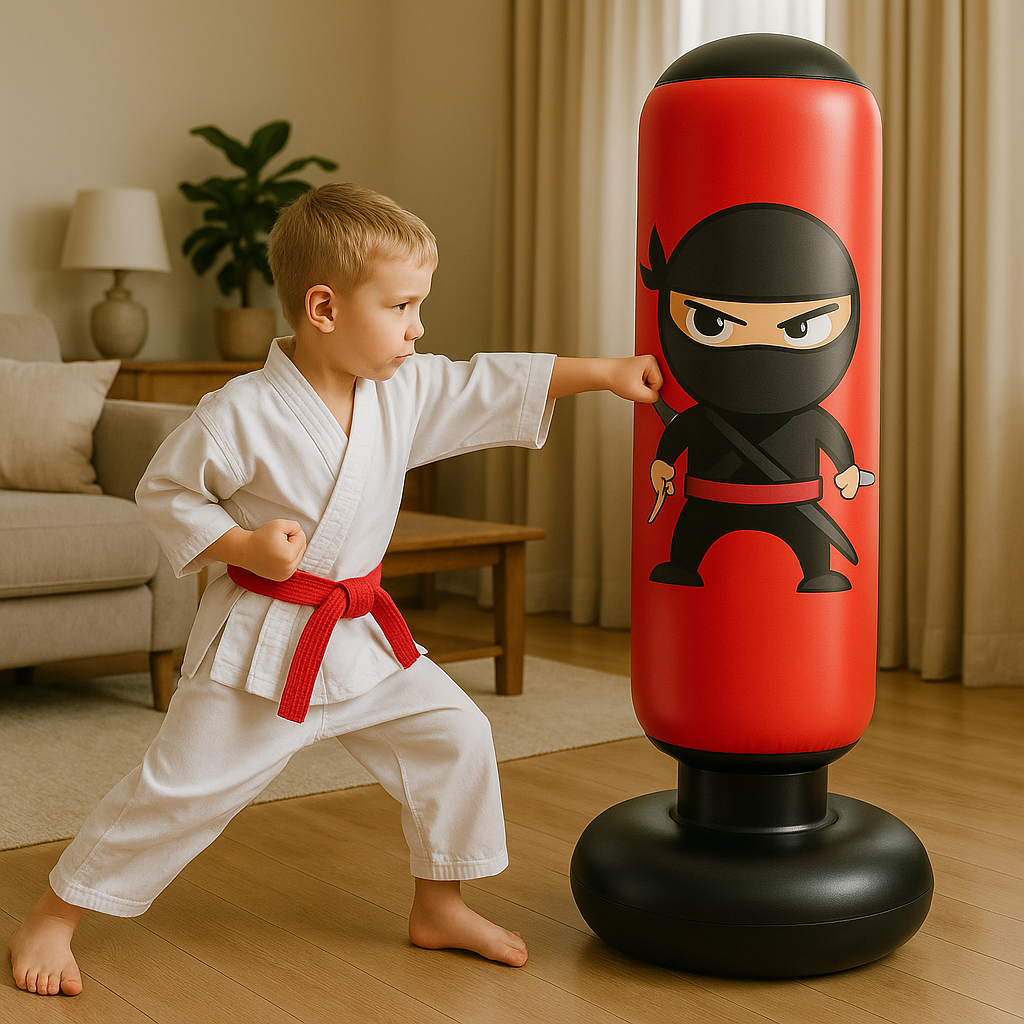 Free Standing Inflatable Punching Bag for Kids 2-15 Years Soft Safe Indoor Outdoor