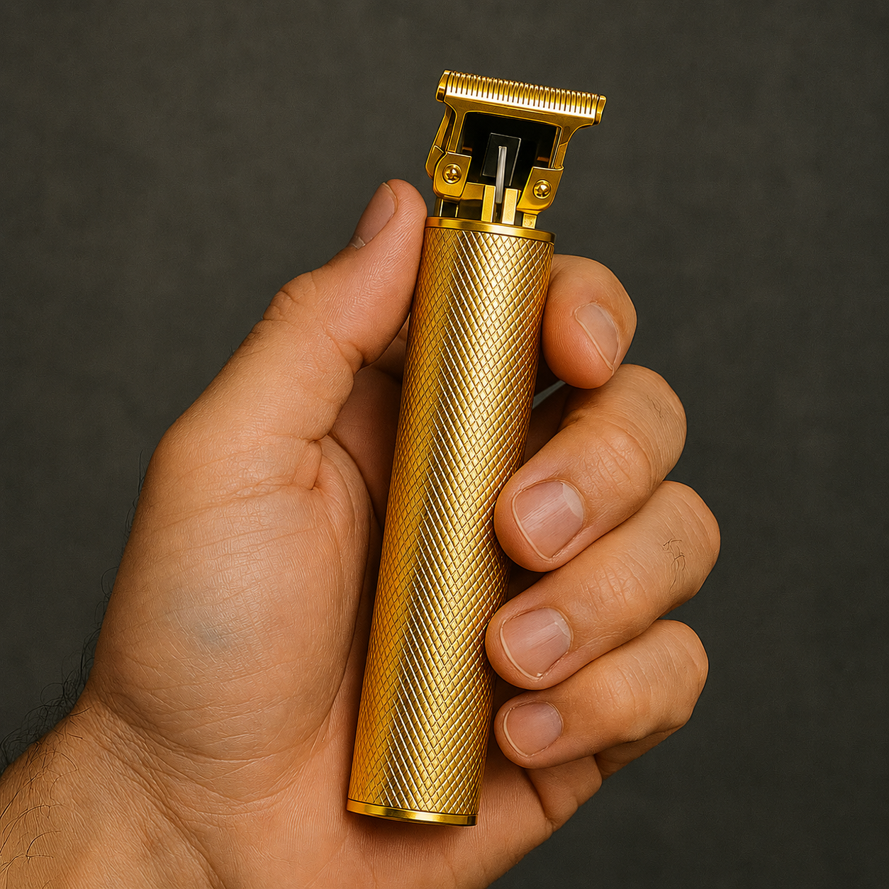 Precision Trimmer with Carbon Steel Blades Cordless Beard Grooming Kit Black Gold