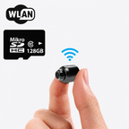 Ultracompact Wi-Fi Surveillance Camera 1080p Full HD Night Vision Wide-Angle 120° with 2-Way Audio
