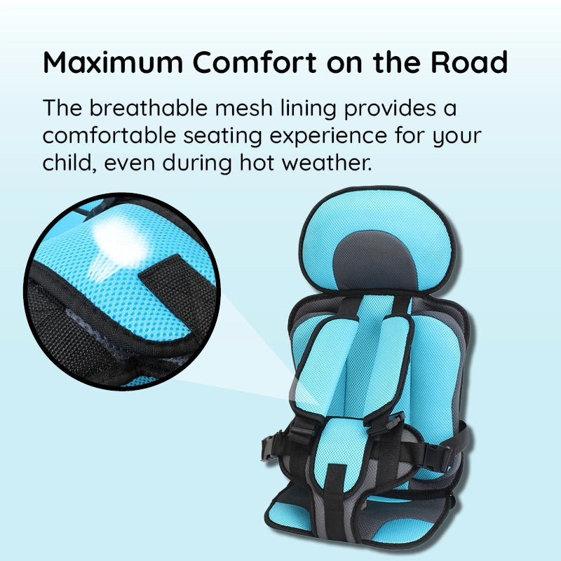Wearable Child Protection Car Cushion Seat Breathable Adjustable Strap 0-12 Years