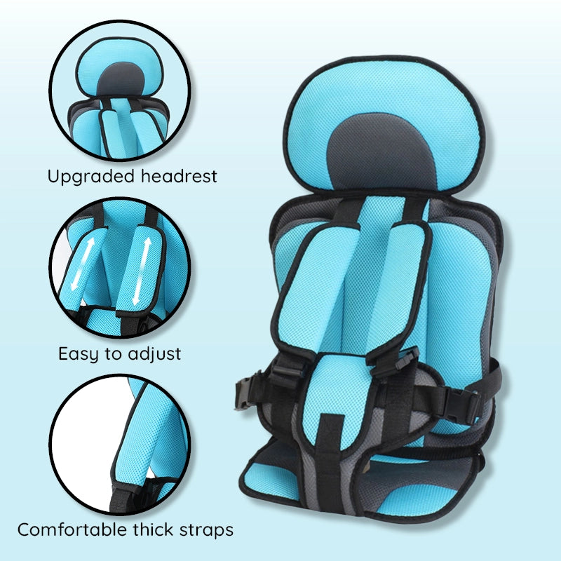 Wearable Child Protection Car Cushion Seat Breathable Adjustable Strap 0-12 Years