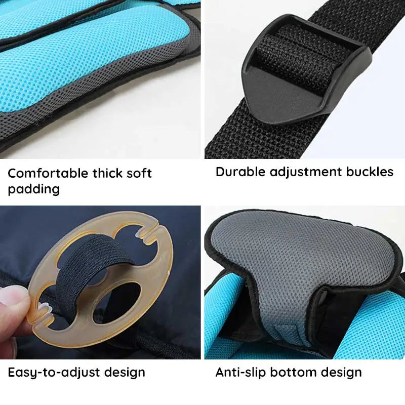 Wearable Child Protection Car Cushion Seat Breathable Adjustable Strap 0-12 Years