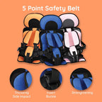 Wearable Child Protection Car Cushion Seat Breathable Adjustable Strap 0-12 Years