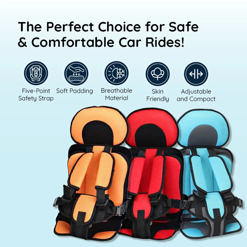 Wearable Child Protection Car Cushion Seat Breathable Adjustable Strap 0-12 Years