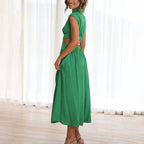 Chloé effortless elegant maxi dress for women in soft fabric, featuring a flowing silhouette and stylish design for special occasions