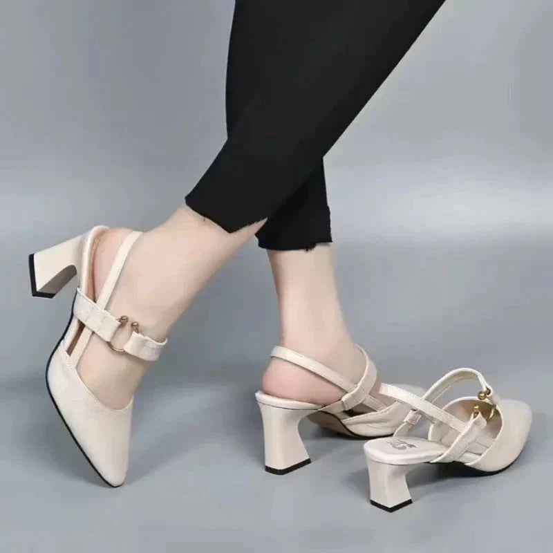 Harrow Christina low block heel court shoes for women, stylish black footwear with a sleek design and comfortable fit.