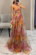 Harrow Cindy floral maxi dress for women with vibrant summer floral print, flowing fabric, and elegant design.