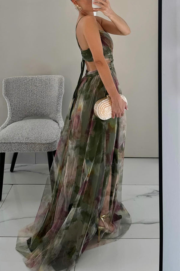 Harrow Cindy floral maxi dress for women featuring a vibrant summer print and flowing elegant design.