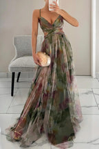 Elegant floral maxi dress for women by Harrow, featuring a beautiful colorful floral print perfect for summer wear.