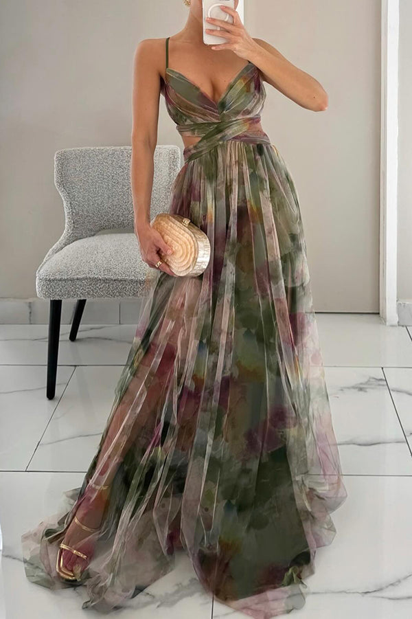 Elegant floral maxi dress for women by Harrow, featuring a beautiful colorful floral print perfect for summer wear.