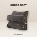 BackEase Triangular Support Pillow 45x45x20 cm Polyester Cotton 2-Pack for Reading and Relaxation
