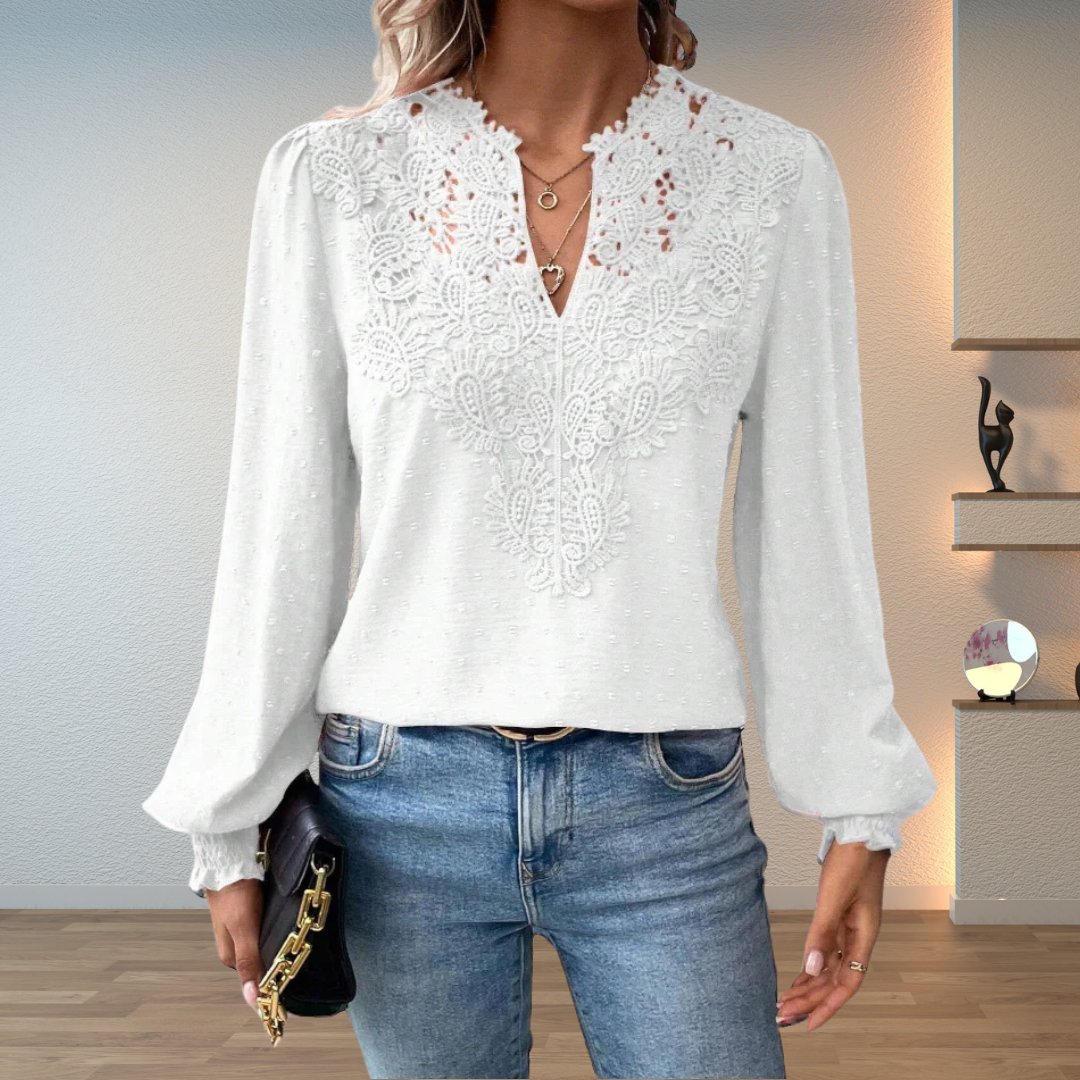 Lightweight, stylish Colette casual blouse for women by Harrow, perfect for summer wear, shown in a natural relaxed fit.