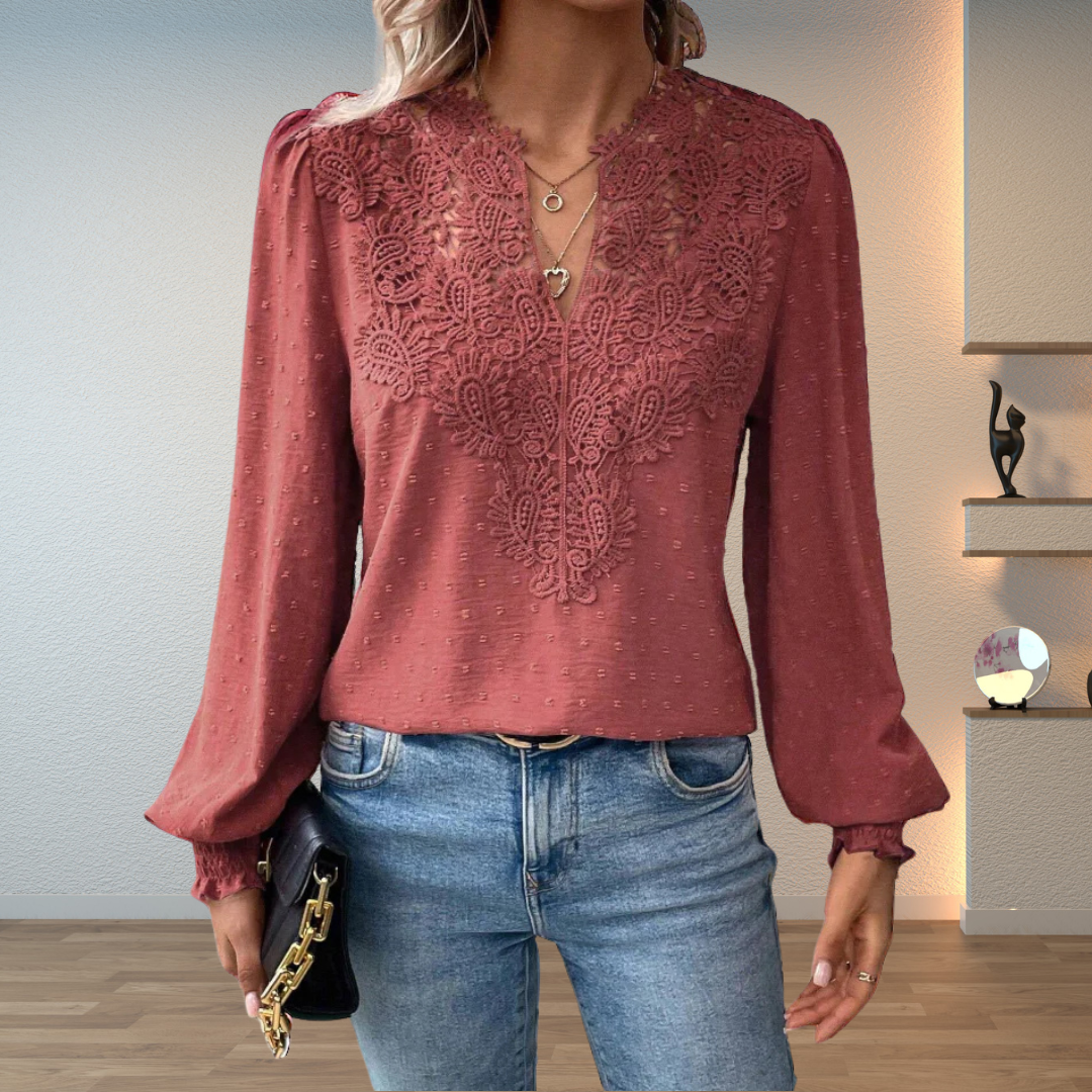 Lightweight, stylish Colette casual blouse for women by Harrow, perfect for summer, shown in a light fabric with a relaxed fit.