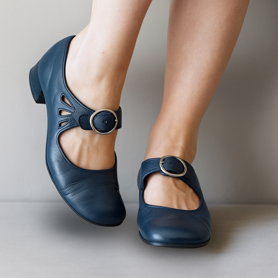 Harrow Colleen orthopedic vegan leather sandals for women featuring cushioned footbed and stylish ankle straps.