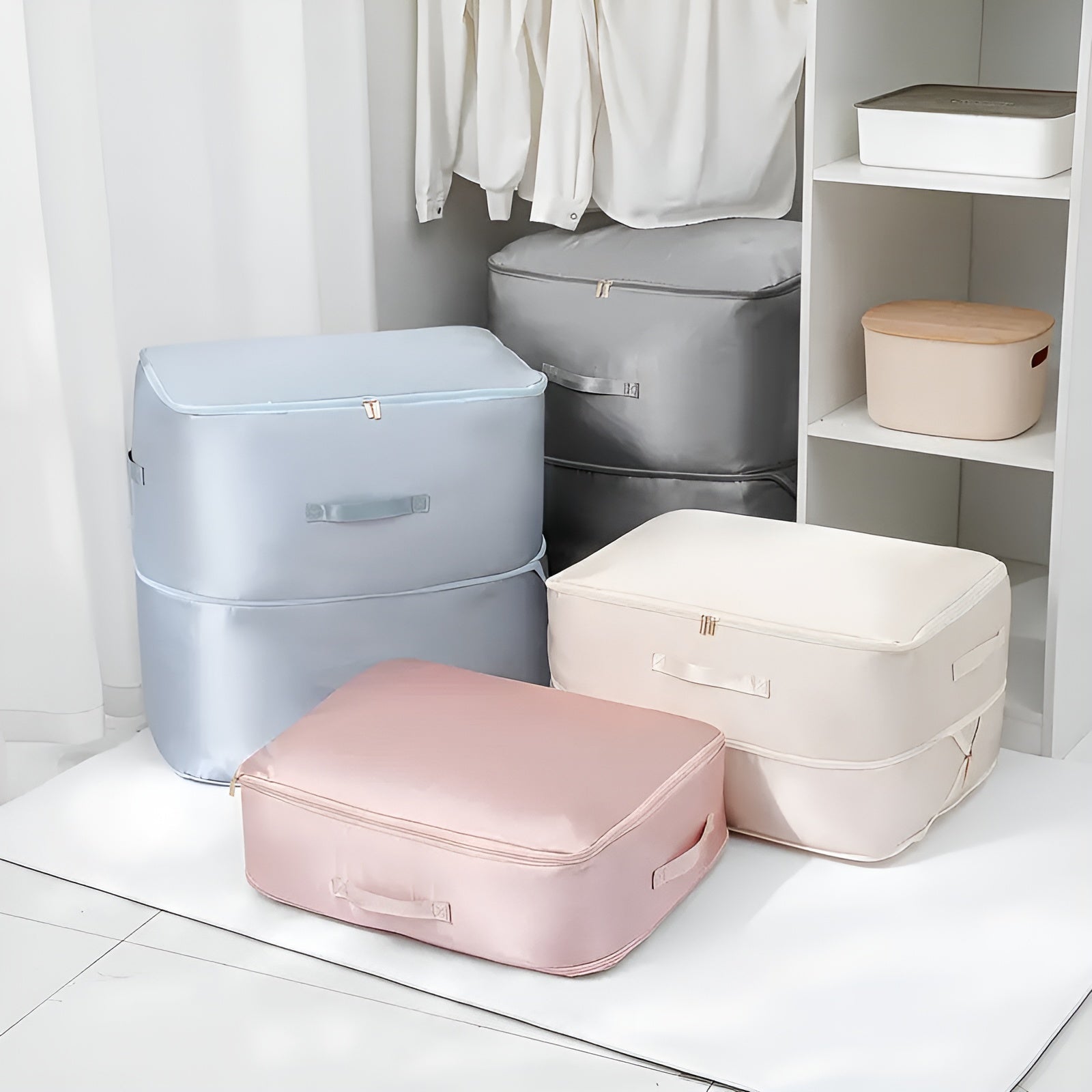 Compression Vacuum Storage Bags Airtight Reusable Space-Saving Roll-Up Bags for Clothes Bedding and Travel