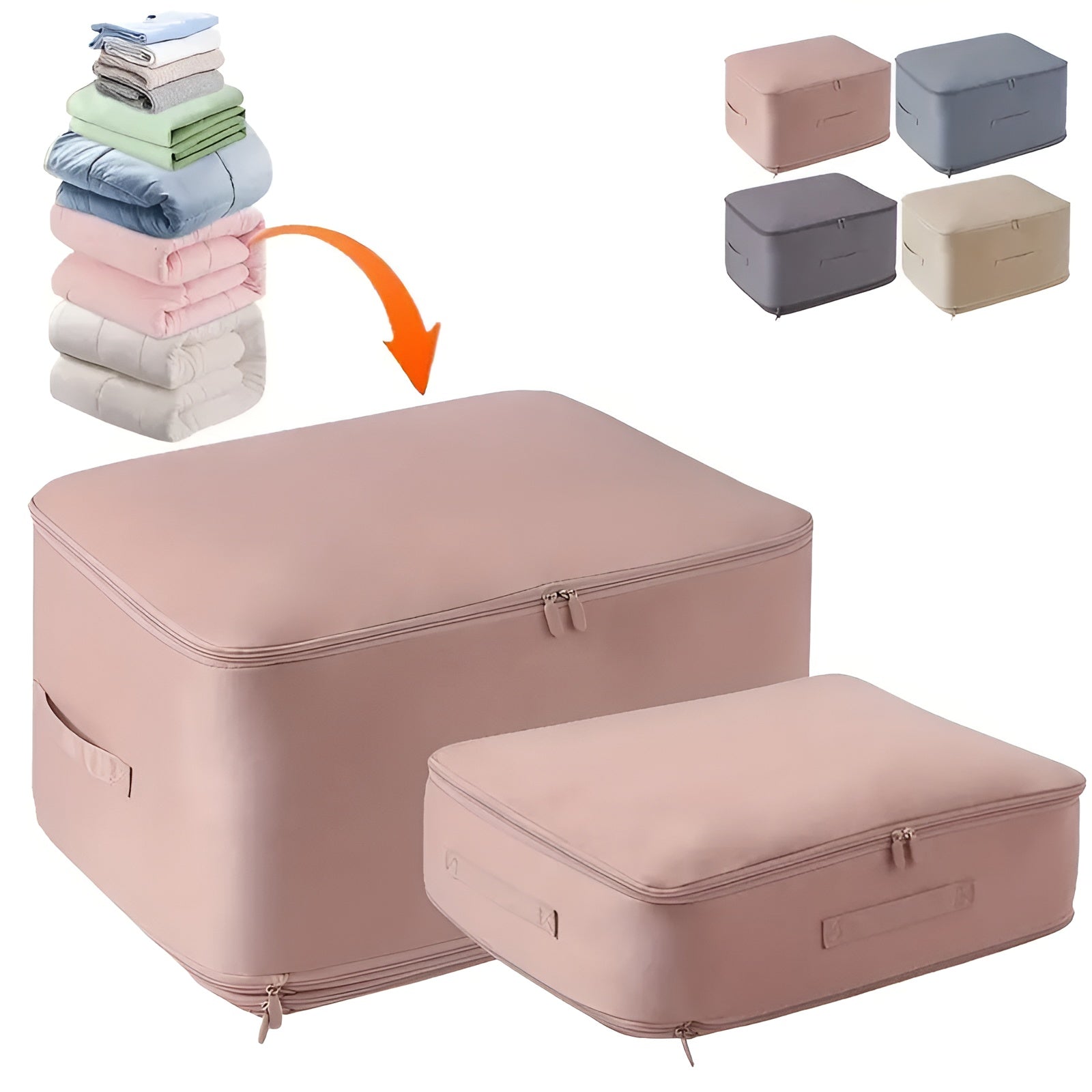 Compression Vacuum Storage Bags Airtight Reusable Space-Saving Roll-Up Bags for Clothes Bedding and Travel