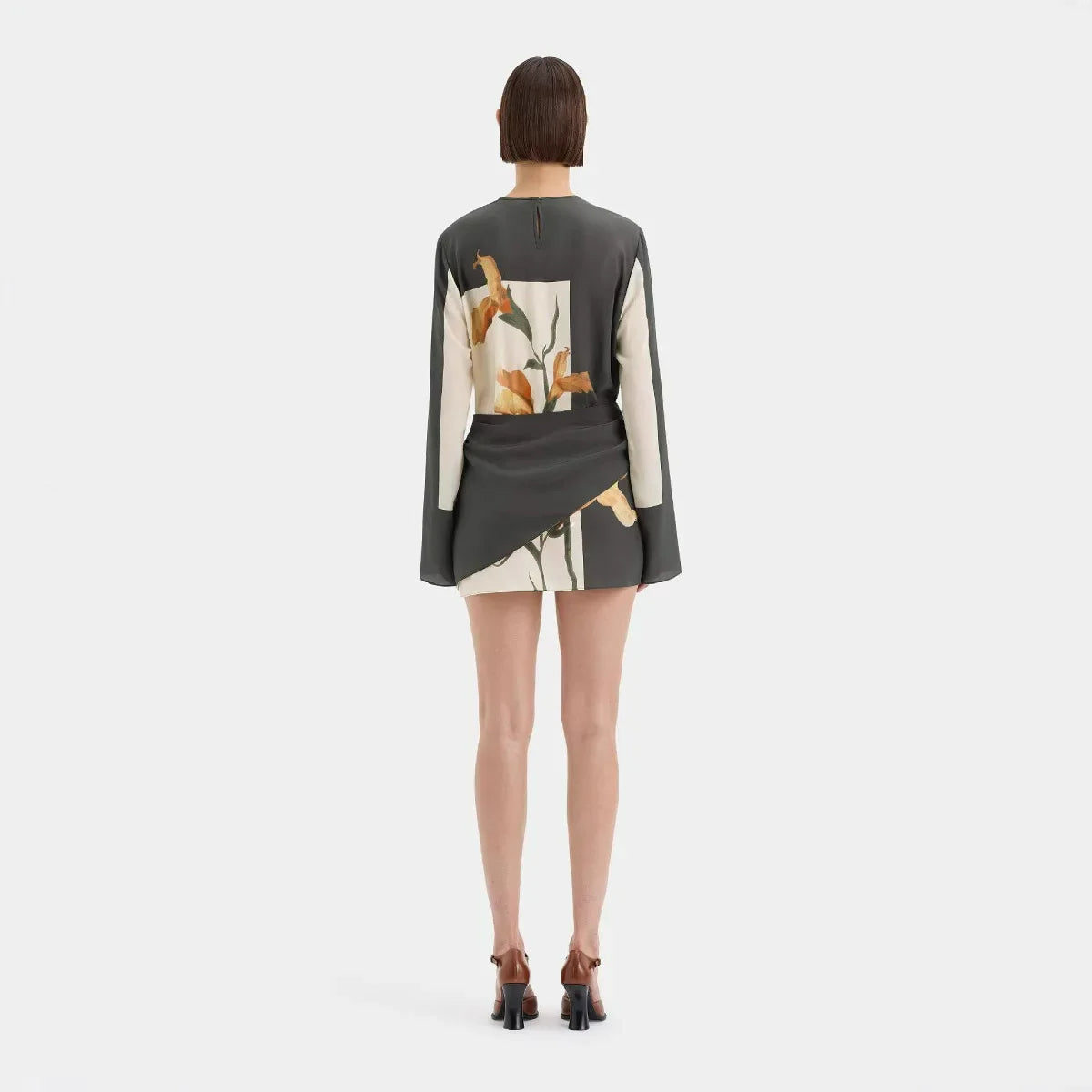Alexa | Elegant Floral Cocktail Mini Dress for Women