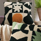 Contemporary Embroidered Sofa Cushion Covers Soft Microfiber Blend Loop Velvet Design