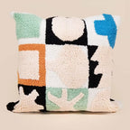 Contemporary Embroidered Sofa Cushion Covers Soft Microfiber Blend Loop Velvet Design