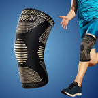 CopperFlex Knee Compression Sleeve Copper-Infused Fabric Pain Relief Support Mobility