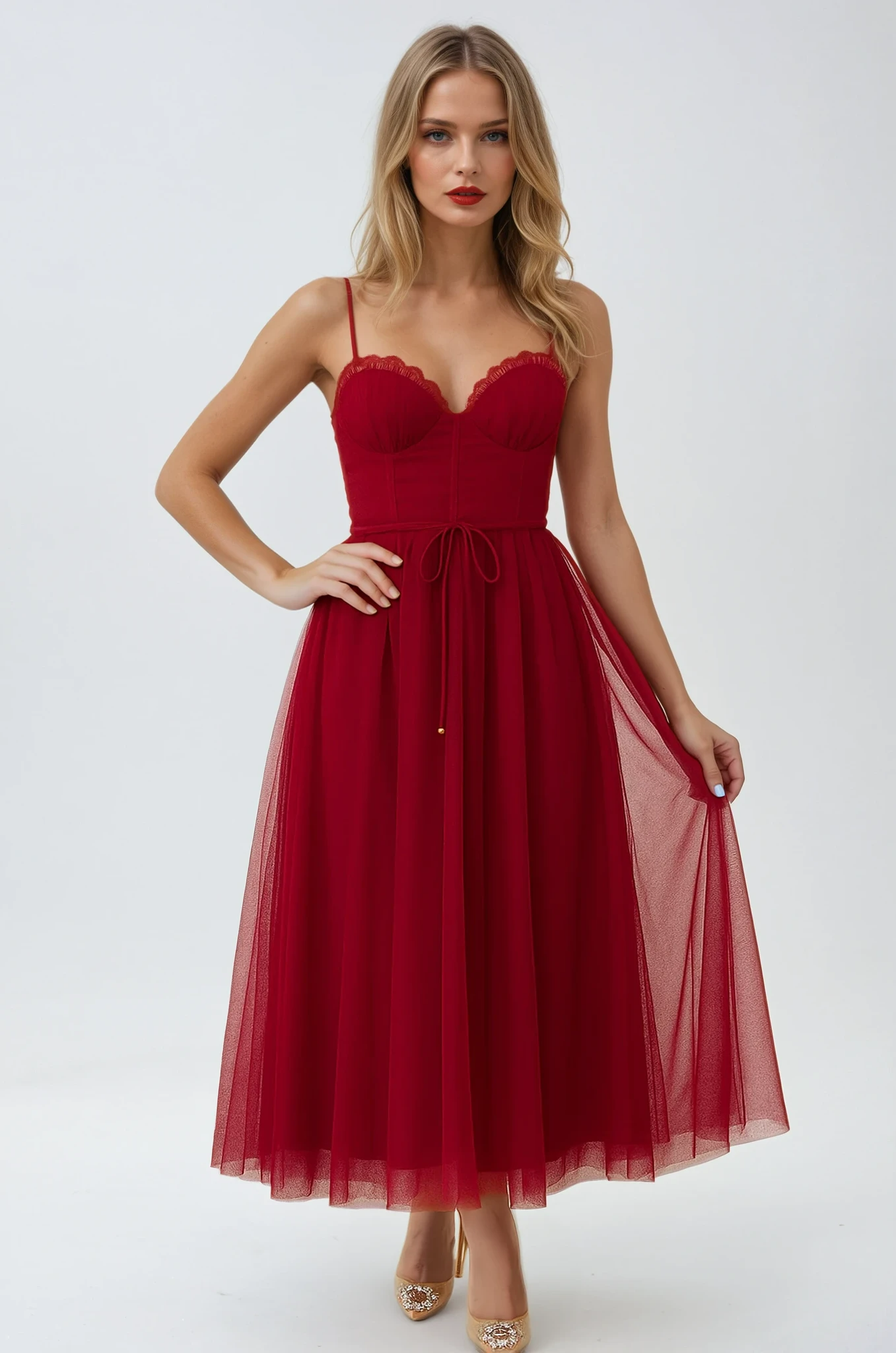 Alexine | Elegant Chiffon Maxi Formal Evening Gown for Women