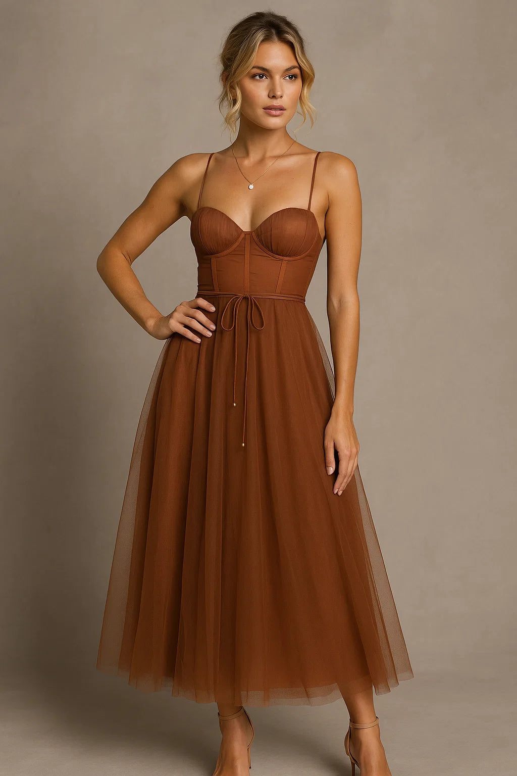 Alexine | Elegant Chiffon Maxi Formal Evening Gown for Women