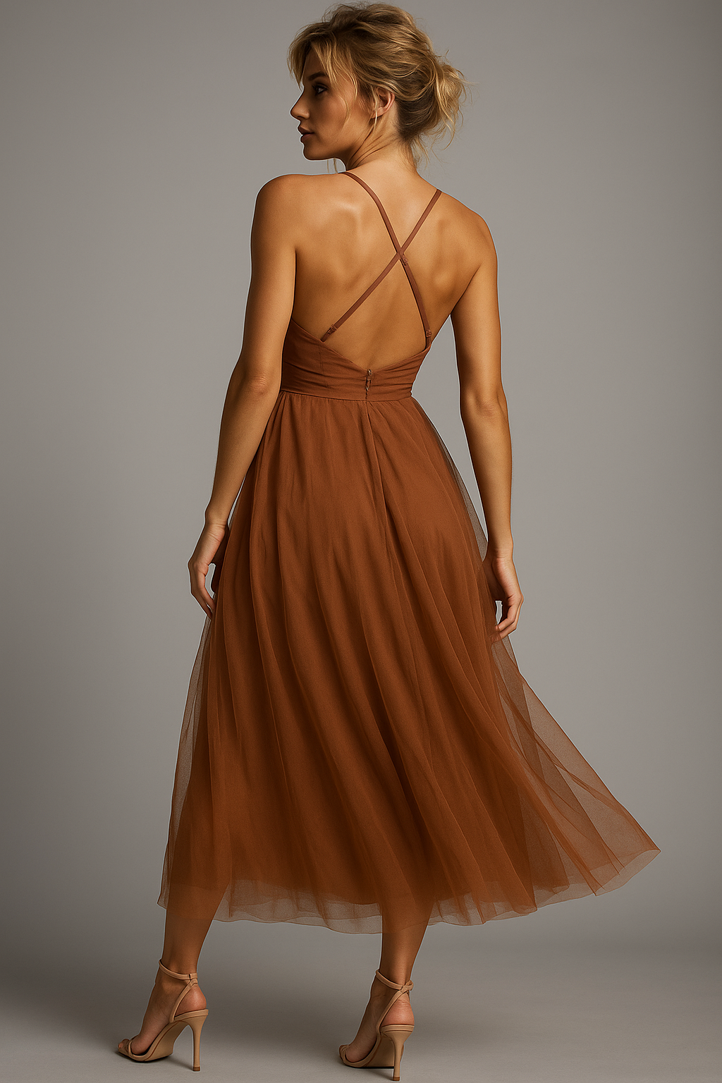 Alexine | Elegant Chiffon Maxi Formal Evening Gown for Women