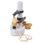 Automatic Electric Fruit and Vegetable Peeler with Adjustable Spikes and Non-Slip Base for Even Peeling