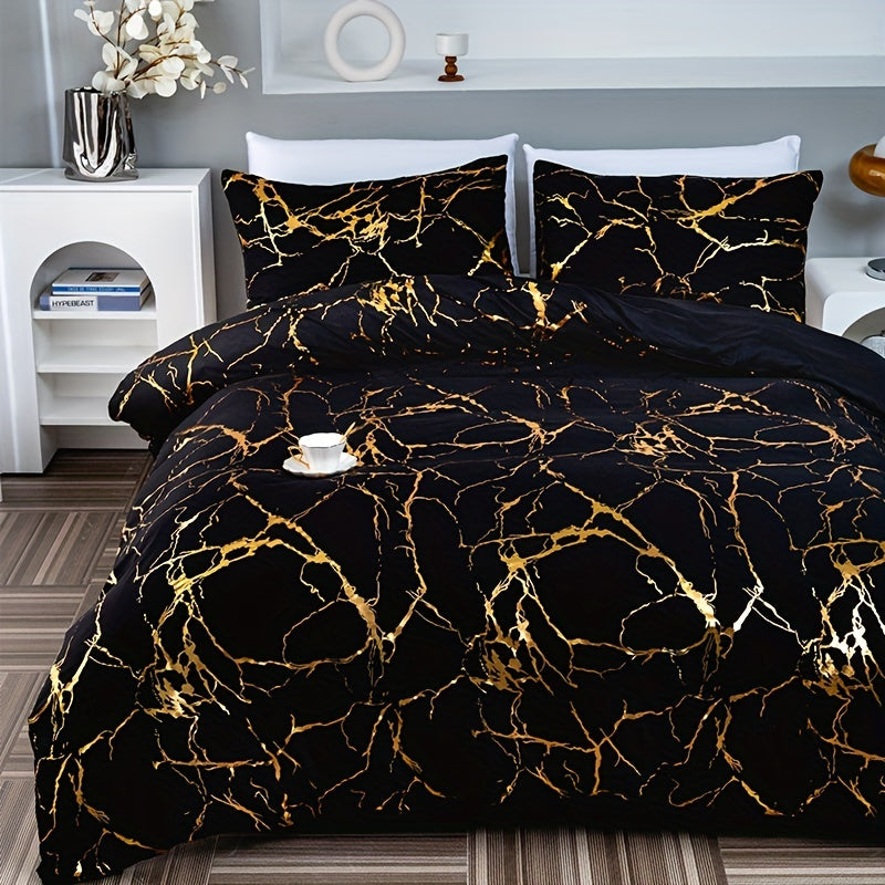 DreamScape Duvet Cover Set Soft Polyester-Cotton Blend Hotel Style Bedding All Sizes