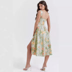 Alfreda | Elegant Floral Cocktail Midi Dress for Women