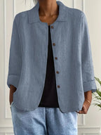 Harrow Denise classic lightweight casual top for women, shown in a relaxed fit with soft fabric and simple design.