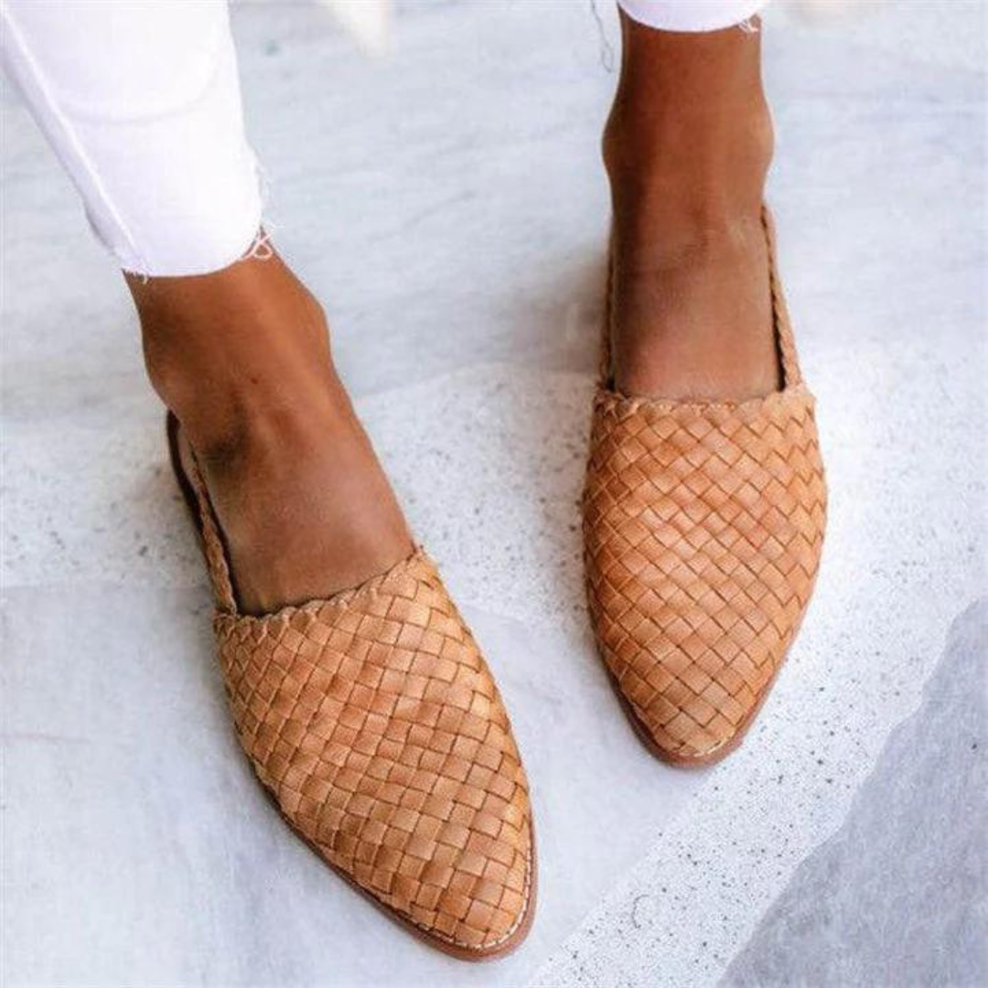 Elegant vegan leather ballet flats for women by Harrow, featuring a sleek design and comfortable fit.