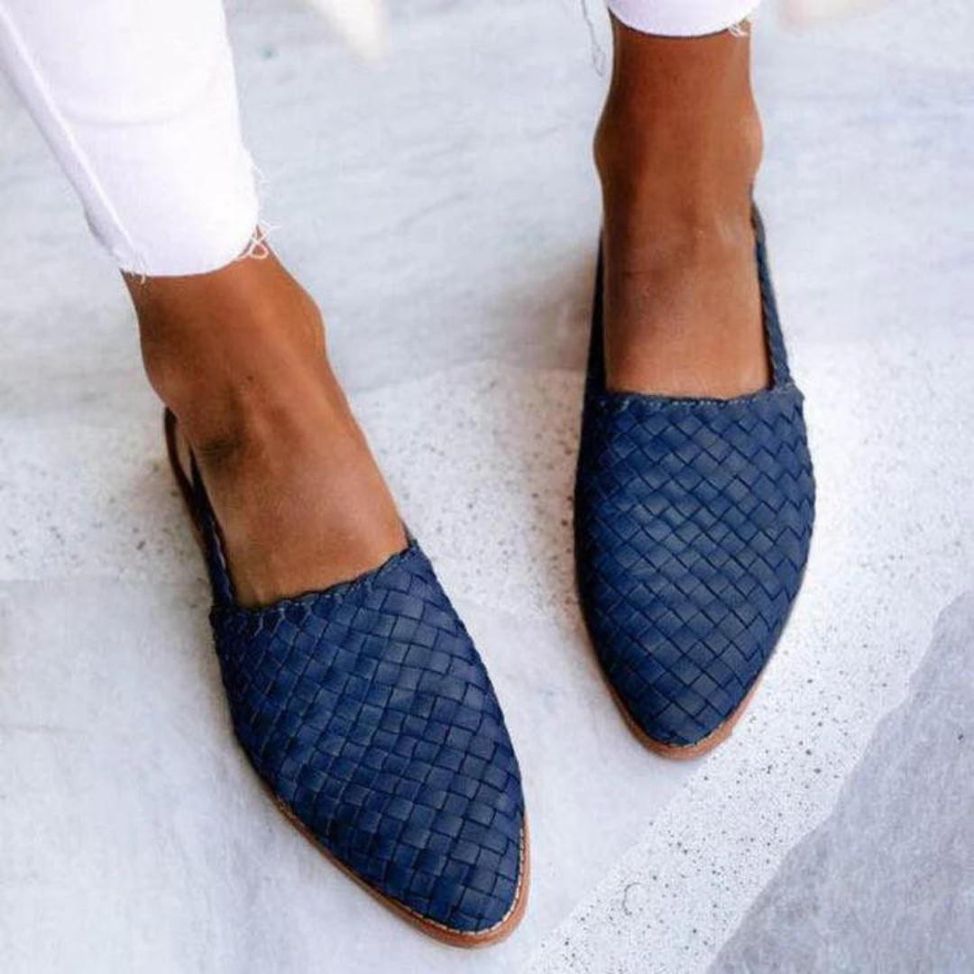 Elegant Donna vegan leather ballet flats for women by Harrow, showcasing sleek design and comfortable slip-on style.