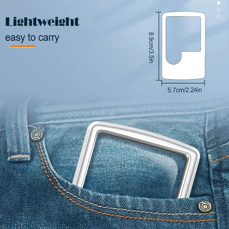 Double Lens Magnifier with LED Light Compact Pocket-Sized 6X and 3X Magnification with Leather Case