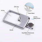Double Lens Magnifier with LED Light Compact Pocket-Sized 6X and 3X Magnification with Leather Case