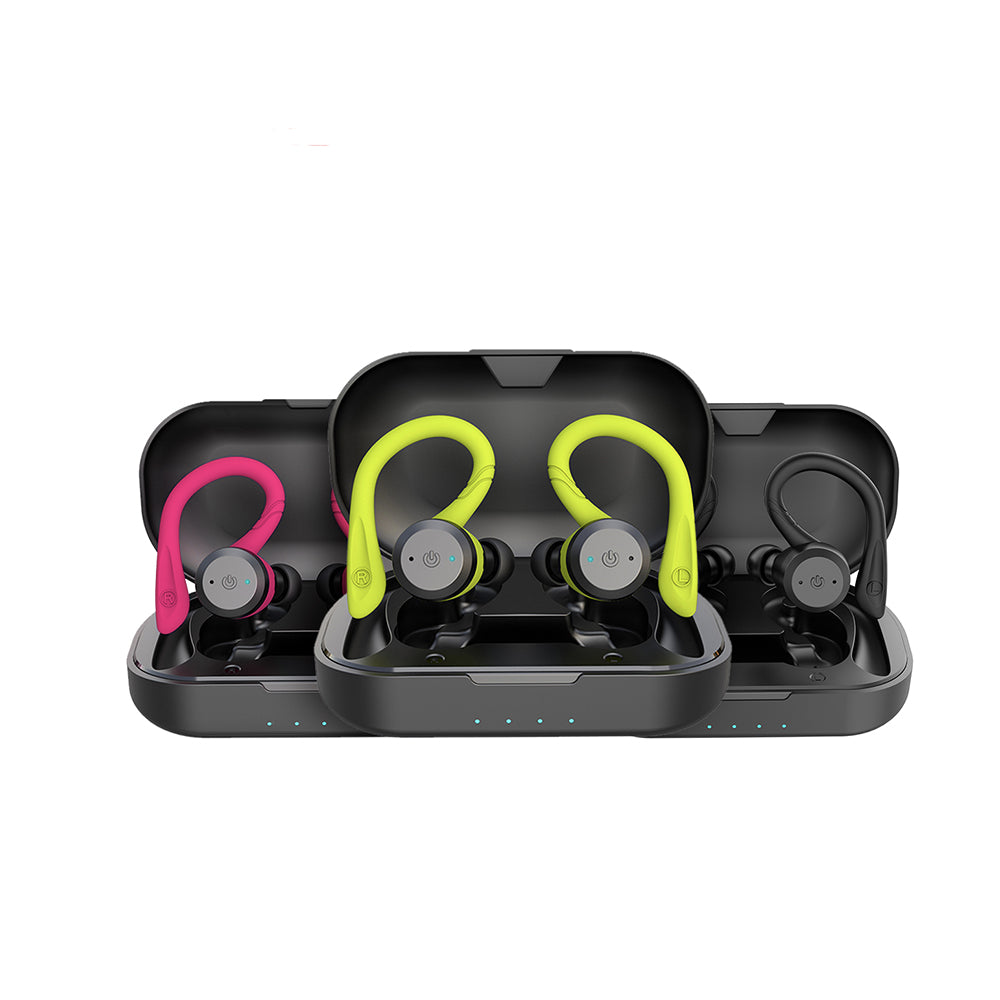 Waterproof Wireless Sports Earbuds Bluetooth 5.0 IPX7 Sweat Resistant 20-Hour Battery for iOS Android