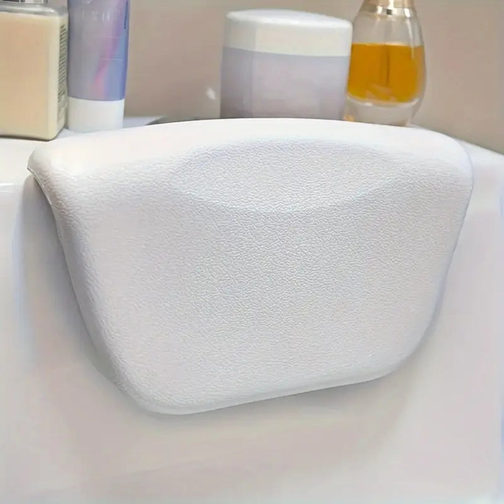 Luxury Bath Pillow Waterproof Organosilicon Neck Support for Bathtubs and Spas Ergonomic Soft Texture