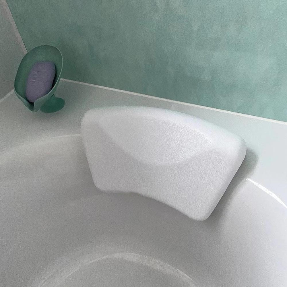 Luxury Bath Pillow Waterproof Organosilicon Neck Support for Bathtubs and Spas Ergonomic Soft Texture