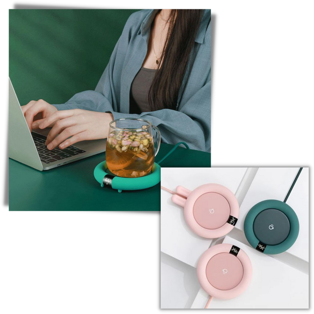 Electric Cup Warmer with 3 Temperature Settings Smart Touchscreen Portable Heating Pad