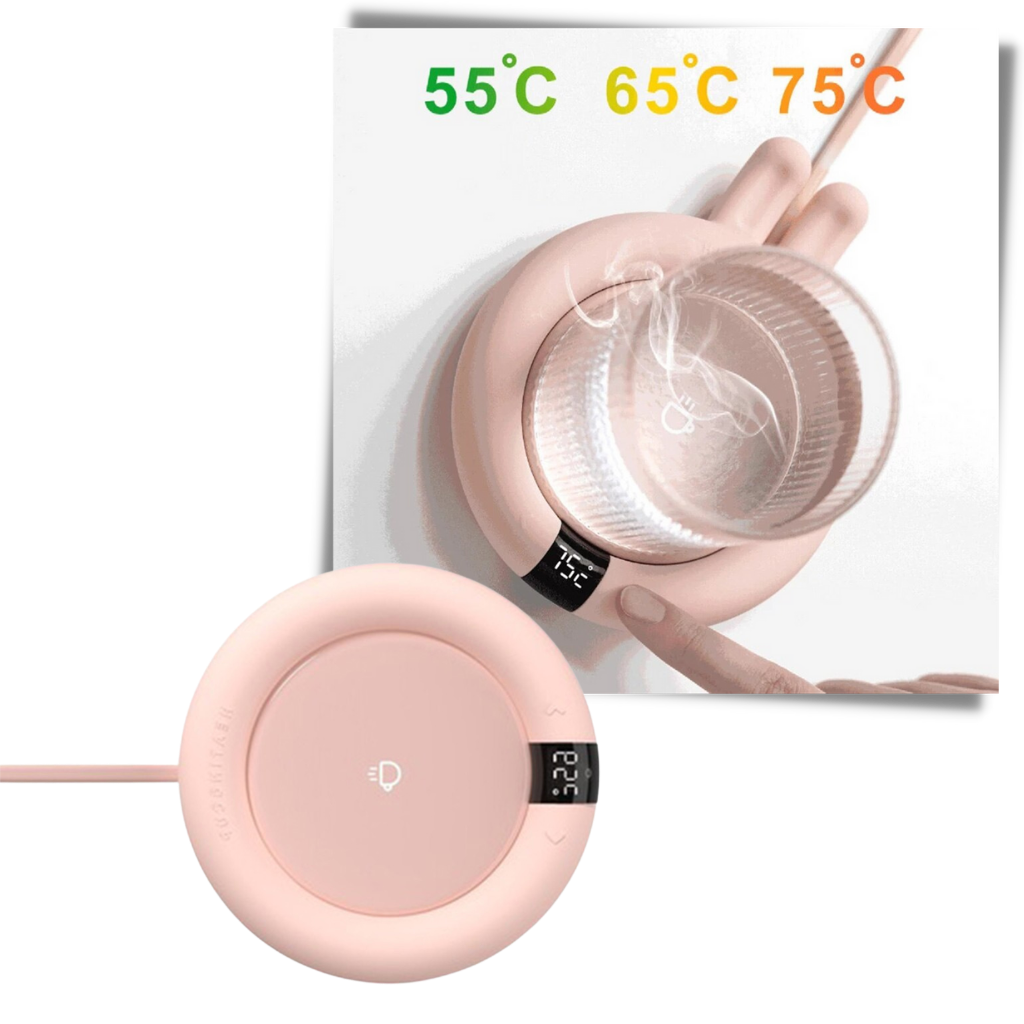 Electric Cup Warmer with 3 Temperature Settings Smart Touchscreen Portable Heating Pad
