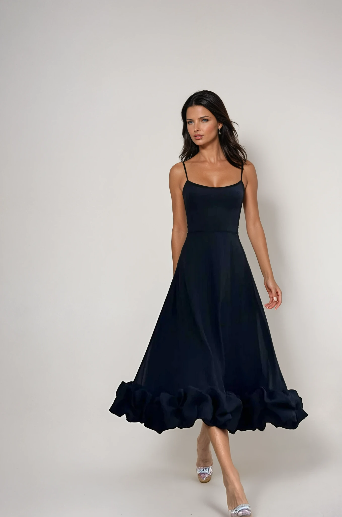 Alhena | Elegant Midi Formal Evening Gown for Women