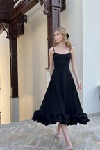 Alhena | Elegant Midi Formal Evening Gown for Women