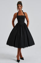 Alima | Dreamy Elegant Wedding Guest Midi Dress for Women