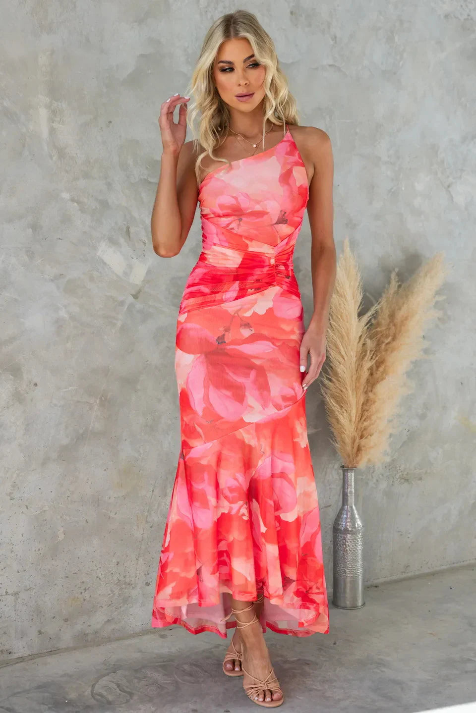 Aliza | Elegant Floral Midi Dress for Women