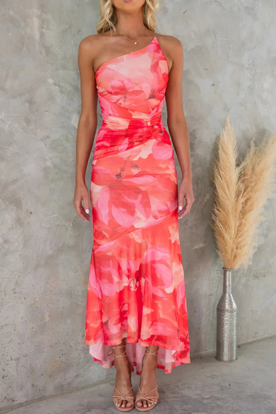 Aliza | Elegant Floral Midi Dress for Women