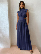 Elegant sleeveless maxi formal evening gown for women by Harrow, showcasing a flowing design and sophisticated style.