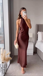 Alva | Elegant Velvet Midi Formal Evening Gown for Women